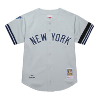 New York Yankees Derek Jeter Mitchell & Ness Gray Cooperstown Collection 2000 World Series Authentic Jersey