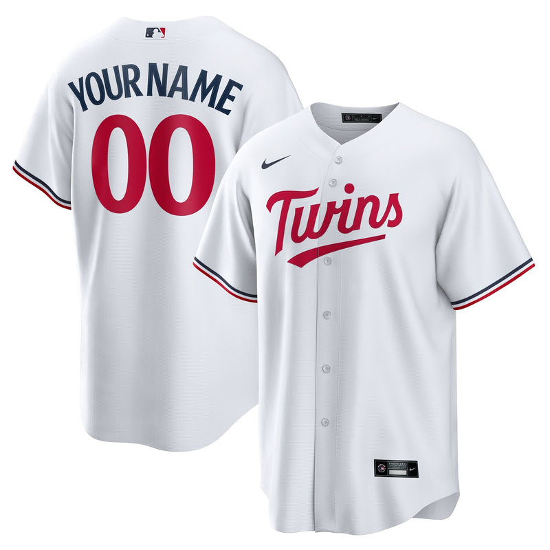 Minnesota Twins Nike White Home Replica Custom Jersey