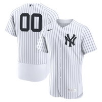 New York Yankees Nike White Home Authentic Custom Jersey