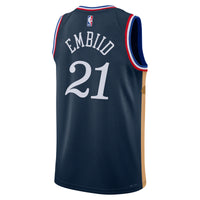 Philadelphia 76ers Nike 2025/26 City Edition Swingman Jersey - Navy - Joel Embiid