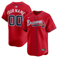 Atlanta Braves Nike Red Alternate Limited Custom Jersey