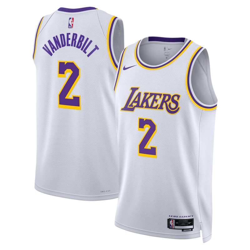 Los Angeles Lakers Nike Association Edition Swingman Jersey - White - Jarred Vanderbilt