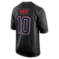 New England Patriots Drake Maye Nike Carbon Black Game Jersey