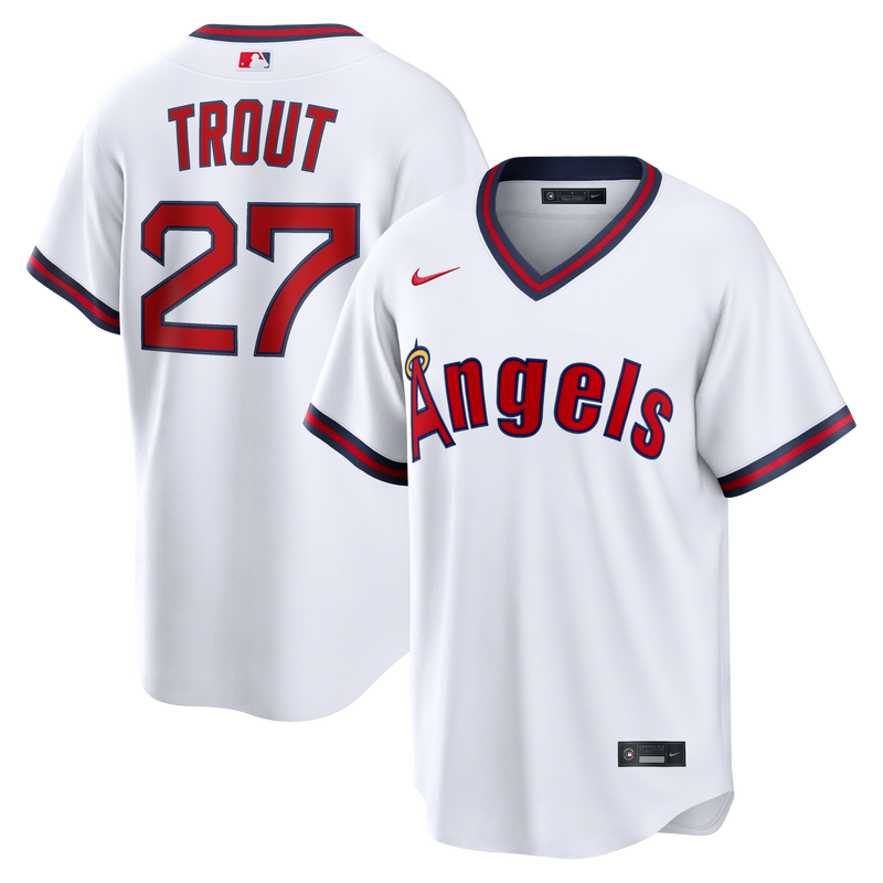 Los Angeles Angels Mike Trout Nike White Alternate Replica Jersey