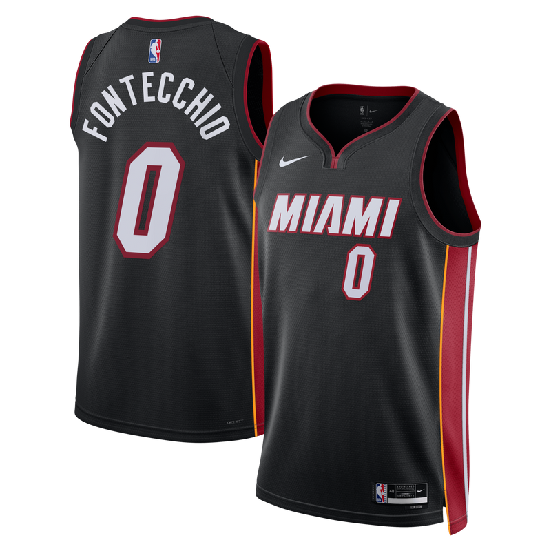 Miami Heat Nike Icon Edition Swingman Jersey - Black - Simone Fontecchio