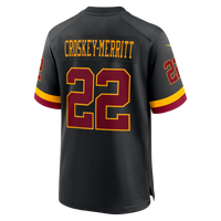 Washington Commanders Jacory Croskey-Merritt Nike Black Hail Raiser Alternate Game Jersey
