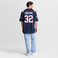 New England Patriots TreVeyon Henderson Nike Navy 2025 NFL Draft Game Jersey