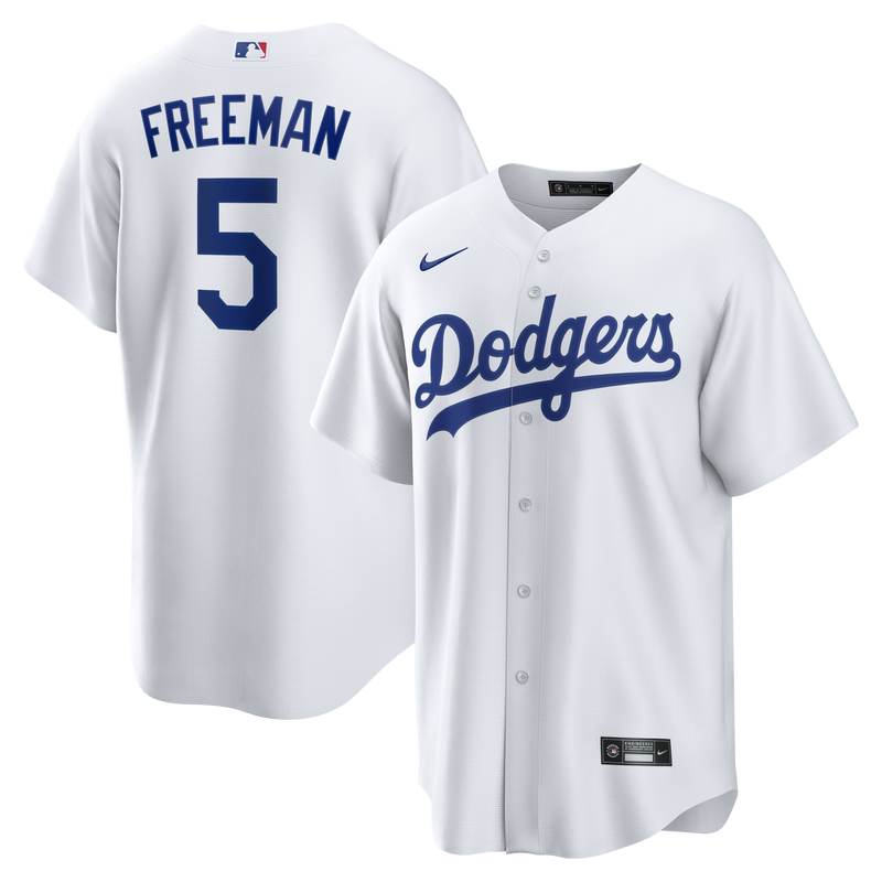 Los Angeles Dodgers Freddie Freeman Nike White Home Replica Jersey