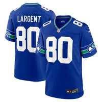 Seattle Seahawks Steve Largent Nike Royal Throwback Retired Player Game Jersey