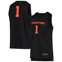 Nike #1 Black Oregon State Beavers Replica Basketball Jersey