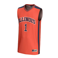 GameDay Greats #1 Orange Illinois Fighting Illini Lightweight Collegiate Basketball Fashion Jersey