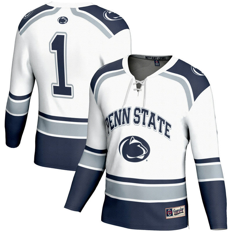 GameDay Greats #1 White Penn State Nittany Lions Hockey Jersey