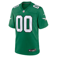 Philadelphia Eagles Nike Kelly Green Alternate Custom Game Jersey