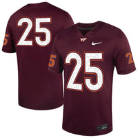 Nike #25 Maroon Virginia Tech Hokies Untouchable Football Jersey