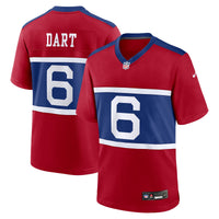 New York Giants Jaxson Dart Nike Red Alternate Century Red Game Jersey
