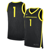 Nike #1 Black Oregon Ducks Alternate Replica Jersey