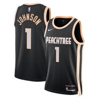 Nike Atlanta Hawks 2025/26 Nike City Edition Swingman Jersey - Black - Jalen Johnson