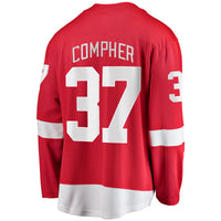 Detroit Red Wings J.T. Compher Fanatics Red Home Breakaway Jersey
