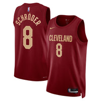 Cleveland Cavaliers Nike Icon Edition Swingman Jersey - Wine - Dennis Schröder