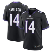 Baltimore Ravens Kyle Hamilton Nike Black Alternate Game Jersey