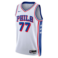 Philadelphia 76ers Nike Association Edition Swingman Jersey - White - VJ Edgecombe