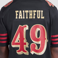 San Francisco 49ers The Faithful Nike Black 2025 Rivalries Collection Game Jersey