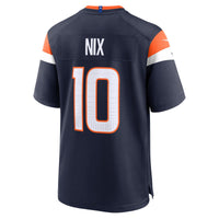 Denver Broncos Bo Nix Nike Navy Alternate Game Jersey
