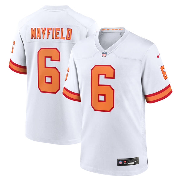 '76 Tampa Bay Buccaneers Baker Mayfield Nike White Player Game Jersey