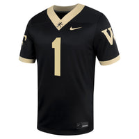 Nike #1 Black Wake Forest Demon Deacons Untouchable Football Jersey