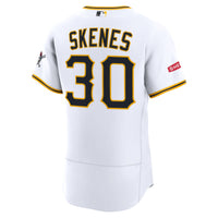Pittsburgh Pirates Paul Skenes Nike White Home Authentic Sponsor Patch Jersey