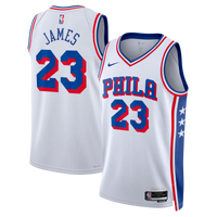 Philadelphia 76ers Nike Association Edition Swingman Jersey - White - Lebron James