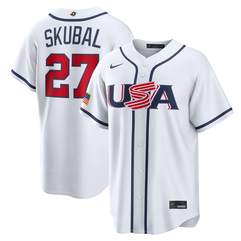 USA Baseball Tarik Skubal Nike White 2026 World Baseball Classic Home Stadium Jersey