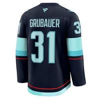 Seattle Kraken Philipp Grubauer Fanatics Deep Sea Blue Home Premium Jersey