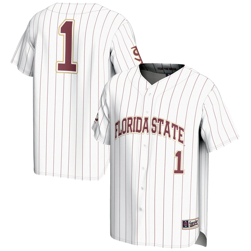 GameDay Greats #1 White Florida State Seminoles Lightweight Baseball Jersey