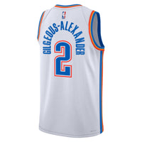 Oklahoma City Thunder Nike Association Edition Swingman Jersey - White - Shai Gilgeous-Alexander