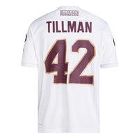 adidas Pat Tillman #42 White Arizona State Sun Devils Away Icon Premier Football Jersey