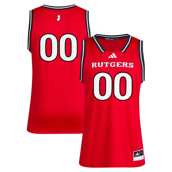 adidas #00 Scarlet Rutgers Scarlet Knights Replica Swingman Jersey