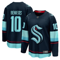 Seattle Kraken Matty Beniers Fanatics Deep Sea Blue Premier Breakaway Player Jersey