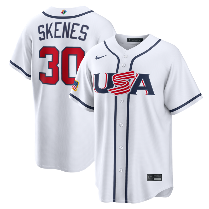 USA Baseball Paul Skenes Nike White 2026 World Baseball Classic Home Stadium Jersey