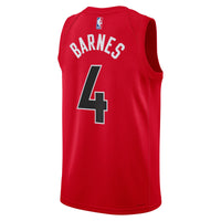 Toronto Raptors Nike Icon Edition Swingman Jersey - Red - Scottie Barnes