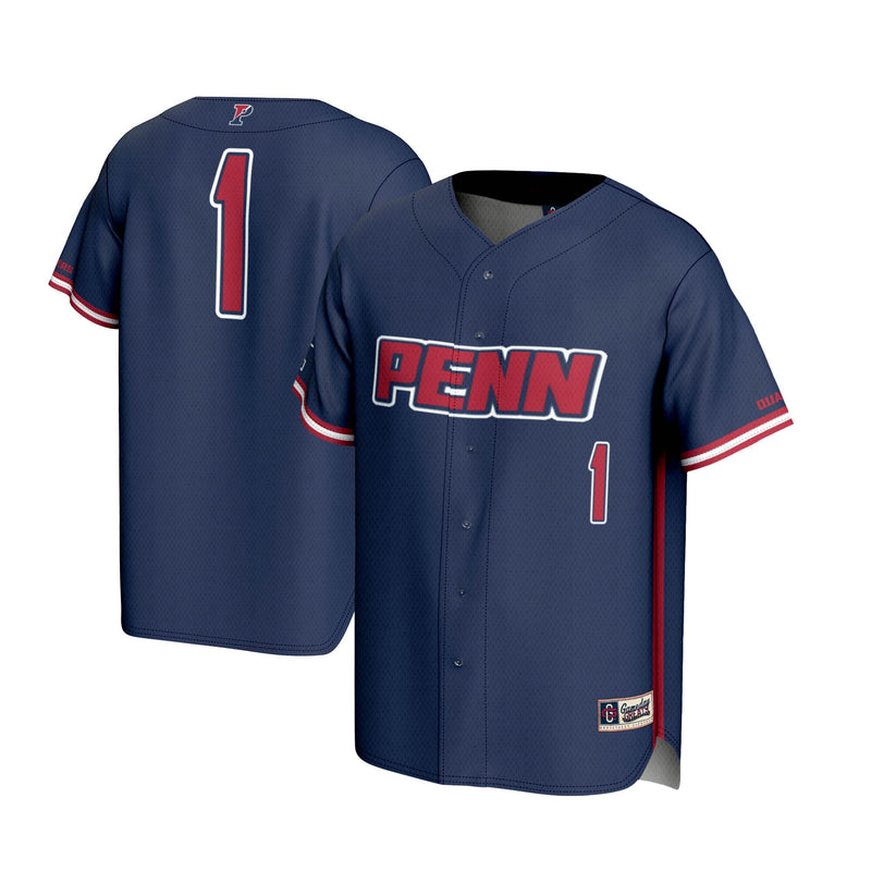 GameDay Greats #1 Navy Pennsylvania Quakers Lightweight Baseball Jersey