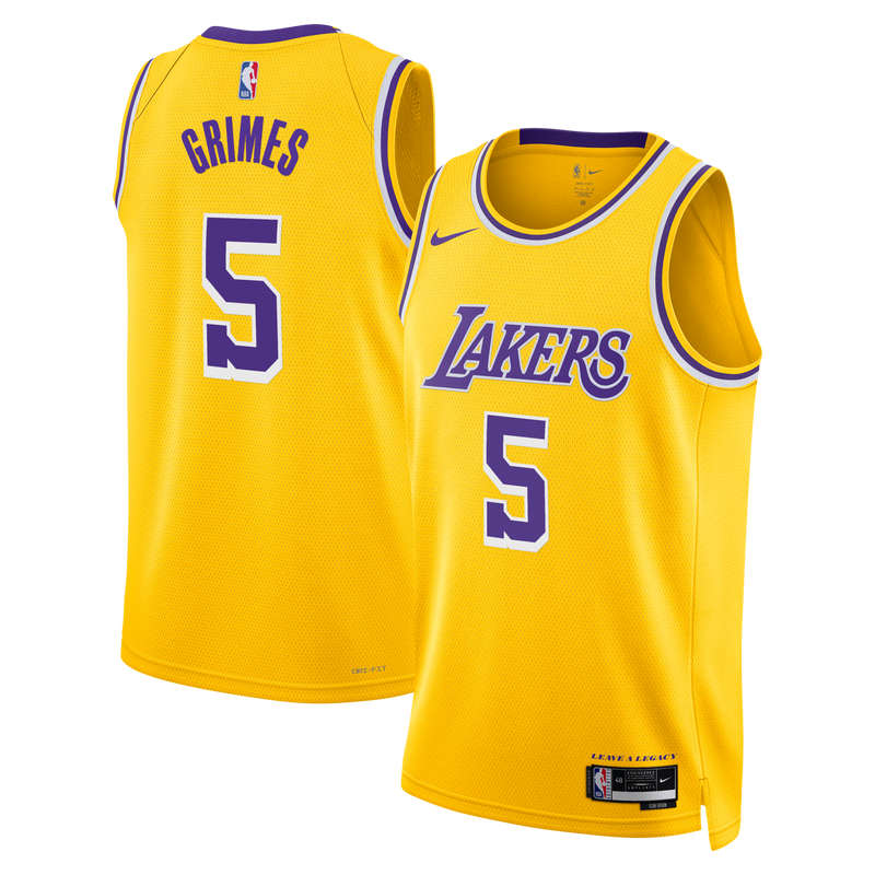Los Angeles Lakers Nike Icon Edition Swingman Jersey - Gold - Quentin Grimes