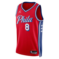Philadelphia 76ers Jordan Brand Statement Edition Swingman Jersey - Red - Paul George