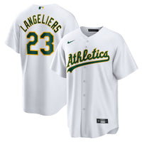 Athletics Shea Langeliers Nike White Home Replica Jersey