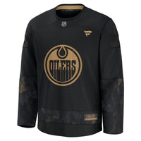 Edmonton Oilers Fanatics Black 2024 Military Appreciation Practice Jersey