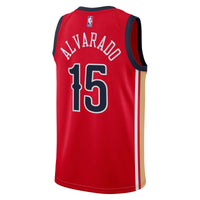 New Orleans Pelicans Jordan Brand Statement Edition Swingman Jersey - Red - Jose Alvarado