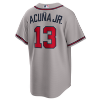 Atlanta Braves Ronald Acuña Jr. Nike Gray Road Replica Jersey