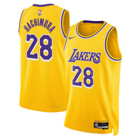 Los Angeles Lakers Nike Icon Edition Swingman Jersey - Gold - Rui Hachimura