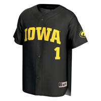 GameDay Greats Black Iowa Hawkeyes Lightweight Collegiate Baseball Fashion Jersey