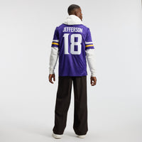 Minnesota Vikings Justin Jefferson Nike Purple Team Vapor F.U.S.E. Stitched Limited Jersey